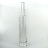 Vente chaude prix de gros bouteille en verre recyclable de liqueur de vin bouteille de vin rouge avec bouchon ou bouchon bouteille de vin en verre transparent