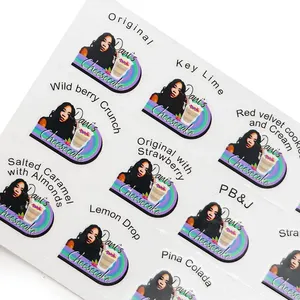 Tùy chỉnh cao cấp tinh vi đẹp kết cấu kim loại Vinyl kim loại chuyển UV Stickers Private logo bao bì nhãn - Product Image 3