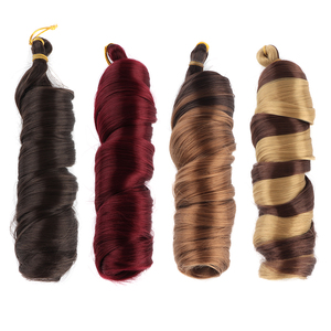 Synthetische Haarverlängerung für Braids mit Lockeren Wellen, Spirallocken, Häkelhaar, Vorgedehnt, French <span class=keywords><strong>Curls</strong></span>, Haarbündel für geflochtene Zöpfe mit lockigen Enden - Product Image 1