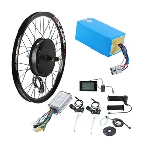 Motor de buje directo sin escobillas para bicicleta eléctrica, Kit de conversión de bicicleta eléctrica con 12 imanes, Sensor de Asistente de Pedal, 72v, 3000w