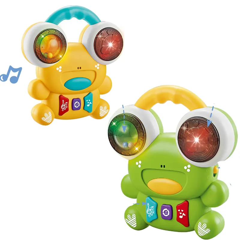 Işık ses kurbağa piyano haddeleme topları oyuncak müzik aletleri davul