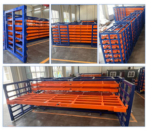 Étagère de stockage de palettes en acier robuste personnalisable, protection contre la rouille et la corrosion, revêtement en poudre, tiroirs pliables, empilables - Product Image 4