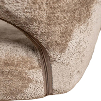 Mobilier de maison design moderne tissu français de haute qualité fauteuil en velours/sherpa pieds en métal chaise pivotante