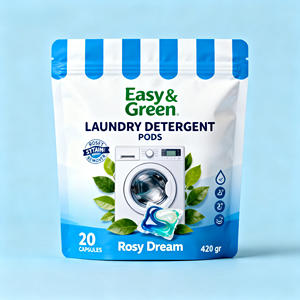 Sac d'emballage avec logo personnalisé d'usine pour dosettes de détergent à lessive Offre Spéciale pochette à fermeture éclair avec film plastique laminé de sécurité - Product Image 4