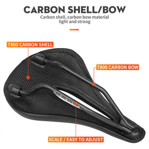 <span class=keywords><strong>Selle</strong></span> de vélo en fibre de carbone personnalisée avec ventilation et cuir PU, légère et durable pour vélos de route et de montagne, OEM - Product Image 5