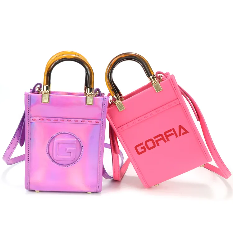 Logo personnalisé d'usine petit, sac à bandoulière pour femmes, sacs pour téléphone portable rose porte-cartes portefeuille et sacs à main/