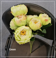 Bouquet de pivoines rose foncé à 7 têtes, fleurs en soie, centre de table 48 cm, style européen, décoration de Noël et de mariage pour la maison et le bureau - Vente chaude