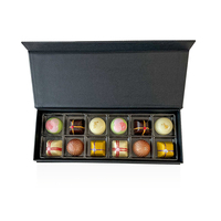 Boîte d'emballage personnalisée pour chocolats et truffes recyclables, boîte cadeau de luxe pour bonbons et friandises, boîte à chocolat
