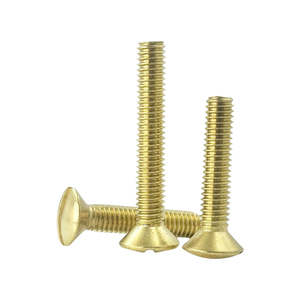 Viti a <span class=keywords><strong>testa</strong></span> ovale in ottone con intaglio DIN964, viti a macchina semisvasate M3 M4 M5 M6, elementi di fissaggio in ottone a <span class=keywords><strong>testa</strong></span> piatta - Product Image 1
