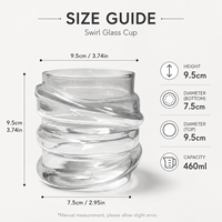 Tasse à café glacé en verre borosilicate transparent à bord irrégulier de 16 oz, pour lait, Americano froid, latte, jus – Créativité