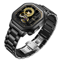 Montre mécanique haute qualité pour hommes, bracelet-montre personnalisé, 5 ATM, Design octogonal Unique, japon Movt, vente en gros