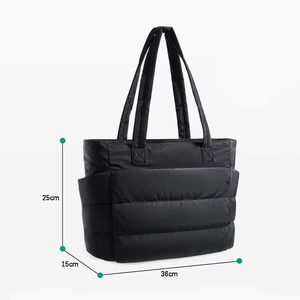 2026 <strong>Teacher</strong> Laptop <strong>Tote</strong> <strong>Bag</strong> Puffer Work <strong>Tote</strong> Handbag Large Quilted Travel <strong>Tote</strong> Shoulder <strong>Bag</strong> with Zipper - Product Image 2