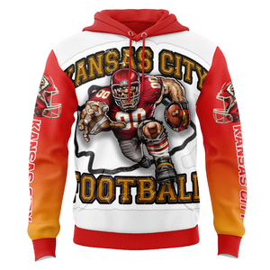 DOVEARK personnalisé OEM/ODM USA équipes de football N-F-L surdimensionnées Kansas City différent nouveau blanc salut chefs uniforme pull à capuche - Product Image 5