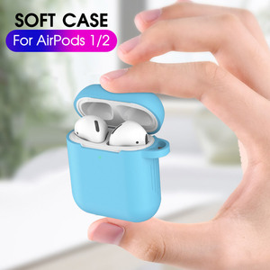 Nouvel étui en silicone pour Apple Airpod, housse de casque monobloc, <span class=keywords><strong>coque</strong></span> de couleur unie pour Apple Airpod 1/<span class=keywords><strong>2</strong></span>, étui antichoc - Product Image 4