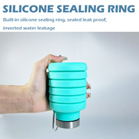 17oz Silicone Pliant Bouilloire Fitness Voyage Sports Portable Stretch Bouteille D'eau En Plein Air Camping Drinkware Écologique