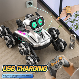 <span class=keywords><strong>Robot</strong></span> chien télécommandé électrique 2,4 GHz à huit roues, voiture de cascades télécommandée, jouet robotique avec contrôle gestuel, visage LED, musical et <span class=keywords><strong>transformable</strong></span> - Product Image 2