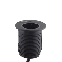 Prise de courant encastrée pour bureau, 85x80mm, ronde, avec 1 port USB-A et 1 port USB-C, câble de 1,8m