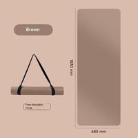 Tapis de yoga en caoutchouc naturel de 5 mm avec grip antidérapant, forme rectangulaire, pour la remise en forme à domicile