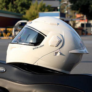 Nuevo <span class=keywords><strong>Casco</strong></span> <span class=keywords><strong>Integral</strong></span> PBRabbit con Doble Visera y Protección Solar, Cierre Doble D para Motocicleta/Vehículo Eléctrico, para Hombre y Mujer - Product Image 3