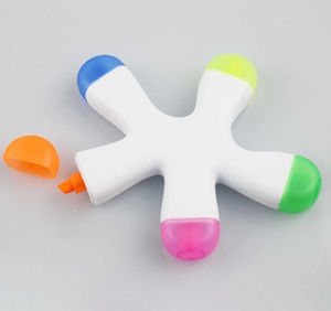 Quảng Cáo Quà Tặng Tùy Chỉnh Logo In 5 Trong 1 Multicolor <span class=keywords><strong>Starfish</strong></span> Shape <span class=keywords><strong>Highlighter</strong></span> Bút Đánh Dấu - Product Image 5