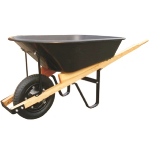5CU.Ft. <span class=keywords><strong>Brouette</strong></span> robuste à cadre métallique avec plateau <span class=keywords><strong>en</strong></span> plastique - Pneu pneumatique 14"x3.50-8 - Poignée <span class=keywords><strong>en</strong></span> <span class=keywords><strong>bois</strong></span> pour la construction et le jardinage - Product Image 5