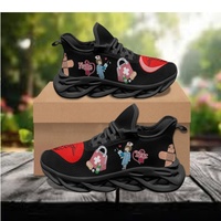 Chaussures de course athlétiques décontractées personnalisées avec motif graphique infirmier et médical, idéales pour la vente en gros