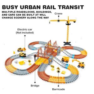Juego de Construcción de Pistas de Carreras de Autos de Juguete de Plástico ABS, 273 Piezas, Vehículos Flexibles de Ensamblaje, Venta al Por Mayor - Product Image 2
