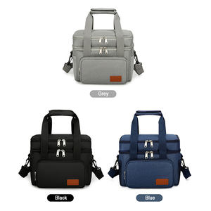 <span class=keywords><strong>Sac</strong></span> isotherme double couche en polyester imperméable grande capacité avec logo personnalisé – Idéal pour le déjeuner et les pique-niques – Offre spéciale - Product Image 6