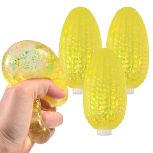 Jouet à presser en TPR en forme de maïs Jincan pour soulager le stress, pour enfants et adultes de 5 à 7 ans, jaune, garçons et filles - Product Image 1