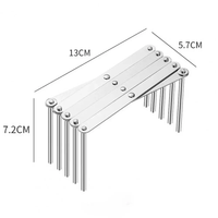Organisateur de vaisselle multifonctionnel rétractable et peu encombrant, support pour couvercles de casseroles en acier inoxydable, étagère de rangement, accessoires de cuisine