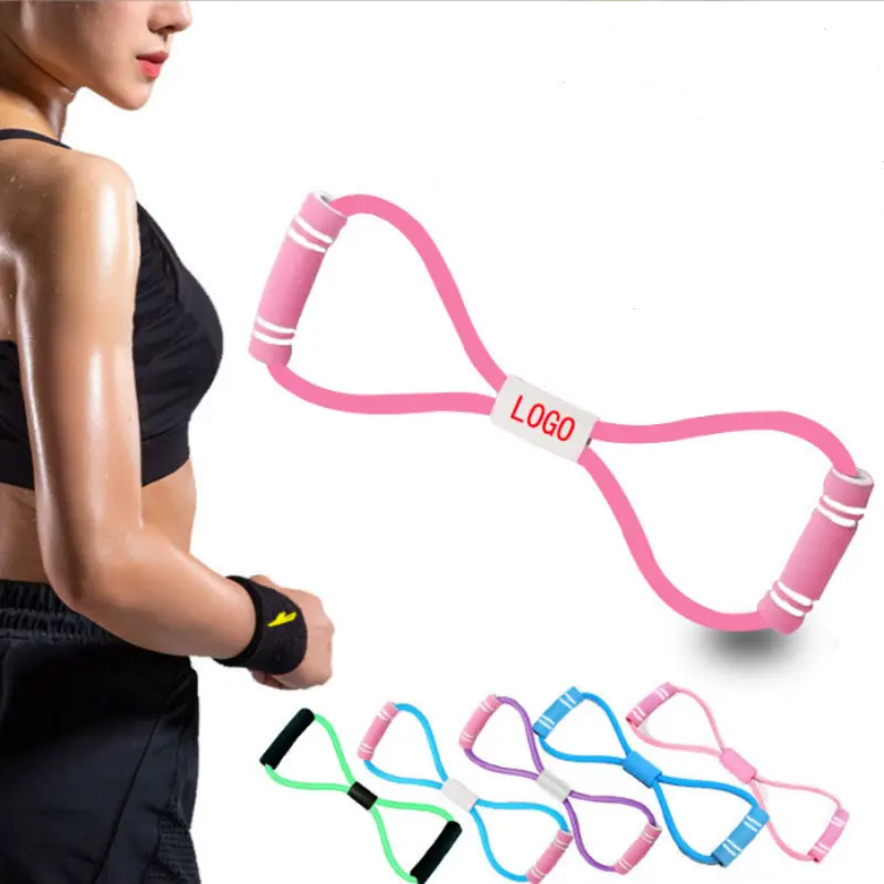 Wholesale oem low price custom gym sport chest expander color elastic band