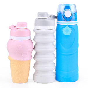 Bouteille d'eau pliable isolée pour enfants avec logo personnalisé, en silicone, pour le sport - Product Image 3