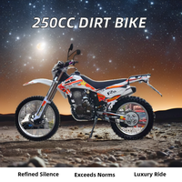 HARMONYWIN DT141 Moto de Course Tout-Terrain et Urbaine pour Adultes, 250cc, à Essence, Grande Puissance, Frein à Disque, Démarrage Électrique/au Kick, Vitesse Maximale