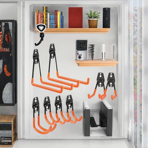 Set di <span class=keywords><strong>Ganci</strong></span> Robusti per Garage - <span class=keywords><strong>Ganci</strong></span> Utilitari Antiscivolo da Parete per Organizzare Biciclette, Scale, Attrezzi, Attrezzature da Giardino - Product Image 3