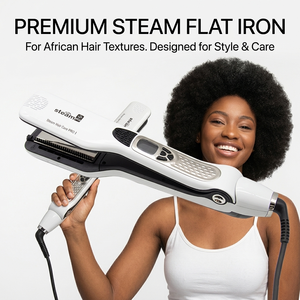 Lisseur <span class=keywords><strong>à</strong></span> vapeur professionnel pour <span class=keywords><strong>cheveux</strong></span> afro 4C, <span class=keywords><strong>fer</strong></span> <span class=keywords><strong>à</strong></span> <span class=keywords><strong>lisser</strong></span> <span class=keywords><strong>à</strong></span> vapeur pour <span class=keywords><strong>cheveux</strong></span> crépus, écran LCD pour boucles naturelles et <span class=keywords><strong>cheveux</strong></span> épais - Product Image 1