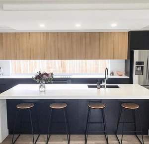 CBMmart formato su misura colore moderno armadio da <span class=keywords><strong>cucina</strong></span> Set <span class=keywords><strong>con</strong></span> <span class=keywords><strong>isola</strong></span> <span class=keywords><strong>tavolo</strong></span> e lavello intero armadio melamina cucine moderne - Product Image 3