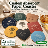 Sous-verres en papier imprimés sur mesure en gros, sous-verres absorbants jetables pour hôtels, restaurants, KTV, tasses à bière et à café