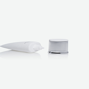 <b>White</b> Oval <b>Flat</b> PE Cosmetic Tube With Screw <b>Cap</b> Custom Logo Labeling PP Material - Product Image 2