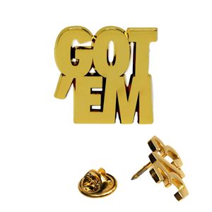 Personalizado Metal Ouro e Prata Chapeamento Marca Alfabeto Carta Palavras Sinal Lapela Pins Emblema Pins Bespoke Logo Design Broches - Product Image 5