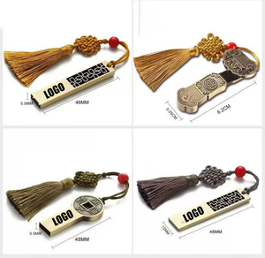 Xinrunjin logotipo personalizado latón USB 3,0 palos a granel negocios marca memorabilia patrones chinos tradicionales para eventos culturales - Product Image 4