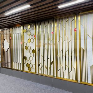 EX705 Modern Foldable Custom Stainless Steel Laser Cut Privacy Room Dividers - Product Image 4