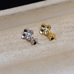 จี้เงินแท้ S925 สำหรับทำเครื่องประดับเอง รุ่น JG5252 ลายหญ้าแห่งความโชคดี พร้อมไข่มุก  ฐานจี้เปล่า 7-12 มม. อุปกรณ์เสริมสำหรับงานเครื่องประดับสุดหรู - Product Image 2