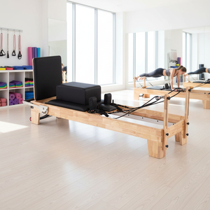 Équipement de Pilates <span class=keywords><strong>Reformer</strong></span> Commercial Professionnel en Bois de Chêne pour la Physiothérapie et les Centres de Réadaptation - Product Image 6