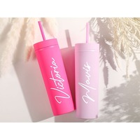 Le motif de mode créatif de tasse droite en plastique de 16 OZ 450ML peut imprimer la tasse de paille de logo