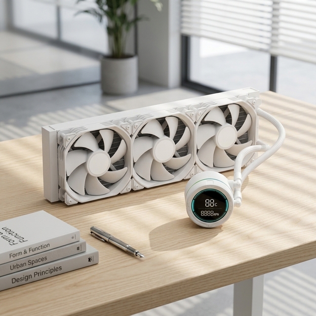 CPU Liquid Cooler with Desktop PC PWM Temperature Control ARGB Radiator  Lights LCD/Digital Pump Water Cooler