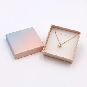 Hand Made Paper Packing Jewelry Packaging Box Square Necklace Ring Gift Box
