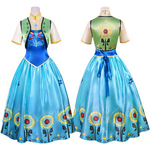 Abito festa di Halloween ghiaccio regina delle nevi <span class=keywords><strong>principessa</strong></span> Anna <span class=keywords><strong>Costume</strong></span> Cosplay per adulti Gril donne HCGD-040 - Product Image 5