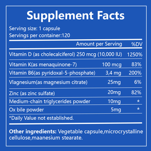 Cápsulas de Vitamina D3 y K2 Directas de Fábrica para Fortalecer Huesos y Dientes con Cápsulas de Vitaminas - Product Image 2