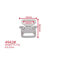 Clips de boucle tactiques en alliage de zinc de haute qualité JQR Modèle 4942 - Écologiques, durables, à dégagement rapide pour sacs, sacs à dos et accessoires