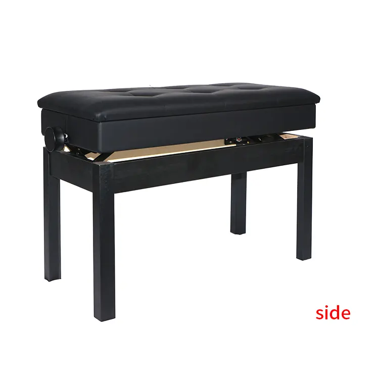 2024 Newest Luxury Style Free Height Adjusting Piano Chair 3D Cutting Thickened Pu Leather Piano Bench